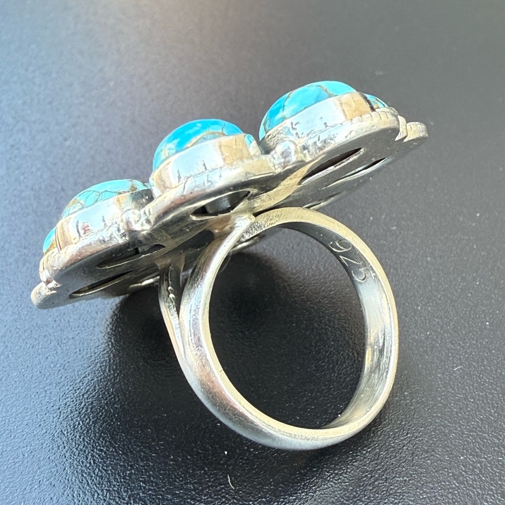 Native Handmade American Turquoise 925 silver ring - Picture 2 of 3